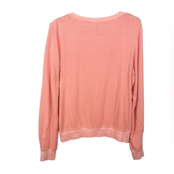 Wildfox Shopping Is My Cardio Crewneck Fuzzy Sweatshirt - Picture 2 of 6